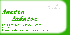 anetta lakatos business card
